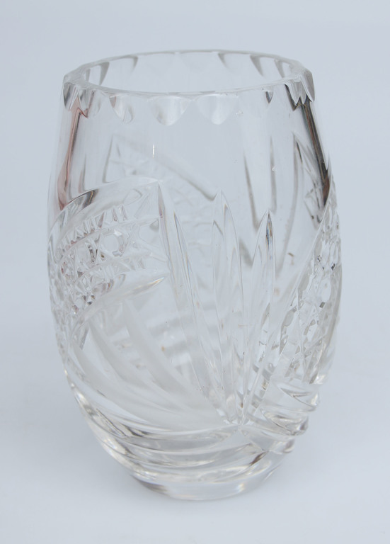 Crystal glass vase