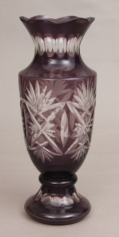 Colored glass vase
