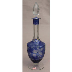 Blue glass decanter
