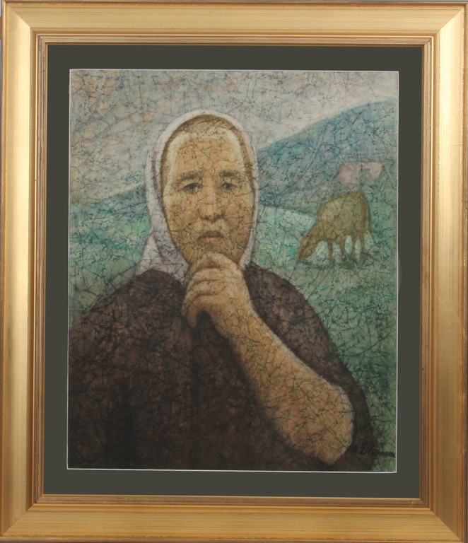 Portrait of a collective farm woman (complete with auction catalog)