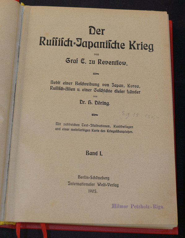 Graf E. zu Rventlow, The Russo-Japanese War (3 books)
