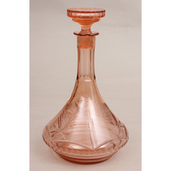 Colored glass decanter