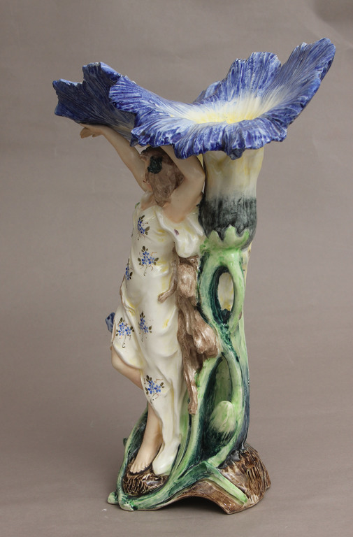 Art Nouveau porcelain vase / candlestick 