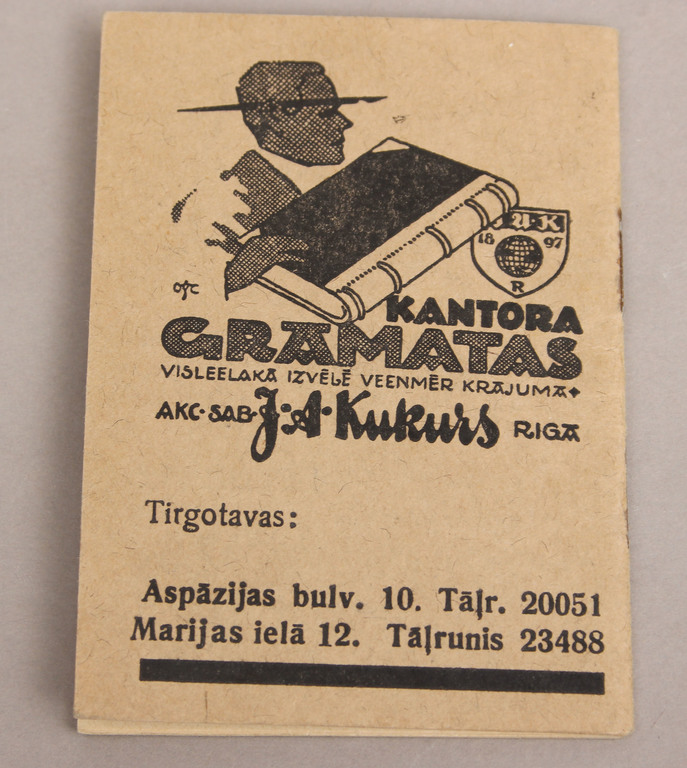 J.A. Kukurs, Piezīmju kalendārs 1932