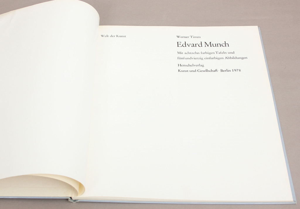 Wener Timm, Edvard Munch