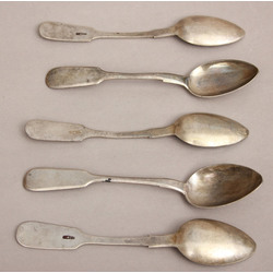 Silver teaspoons 5 pcs.