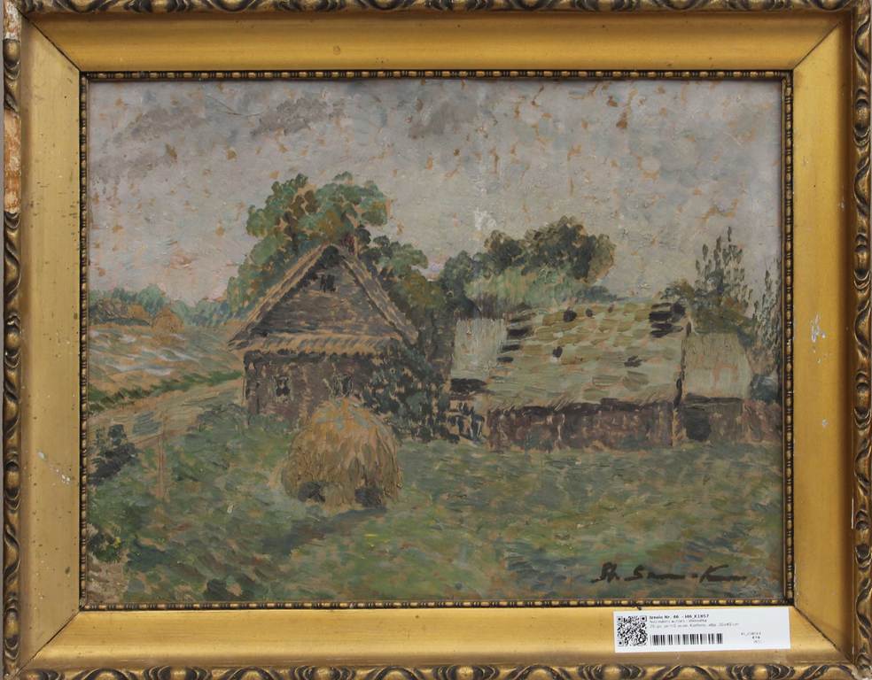 Landscape with hay