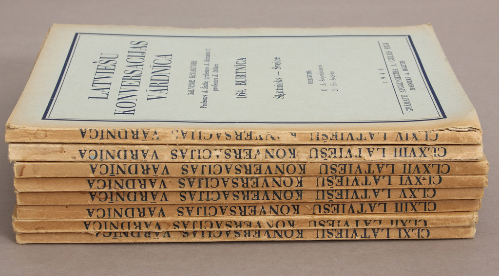 Latviešu konversācijas vārdnīcas 7 burtnīcas