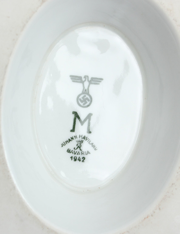 Porcelain sauce bowl with swastika