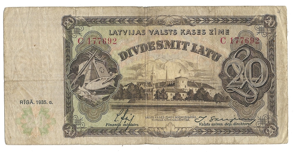 20 Lats banknote 1935