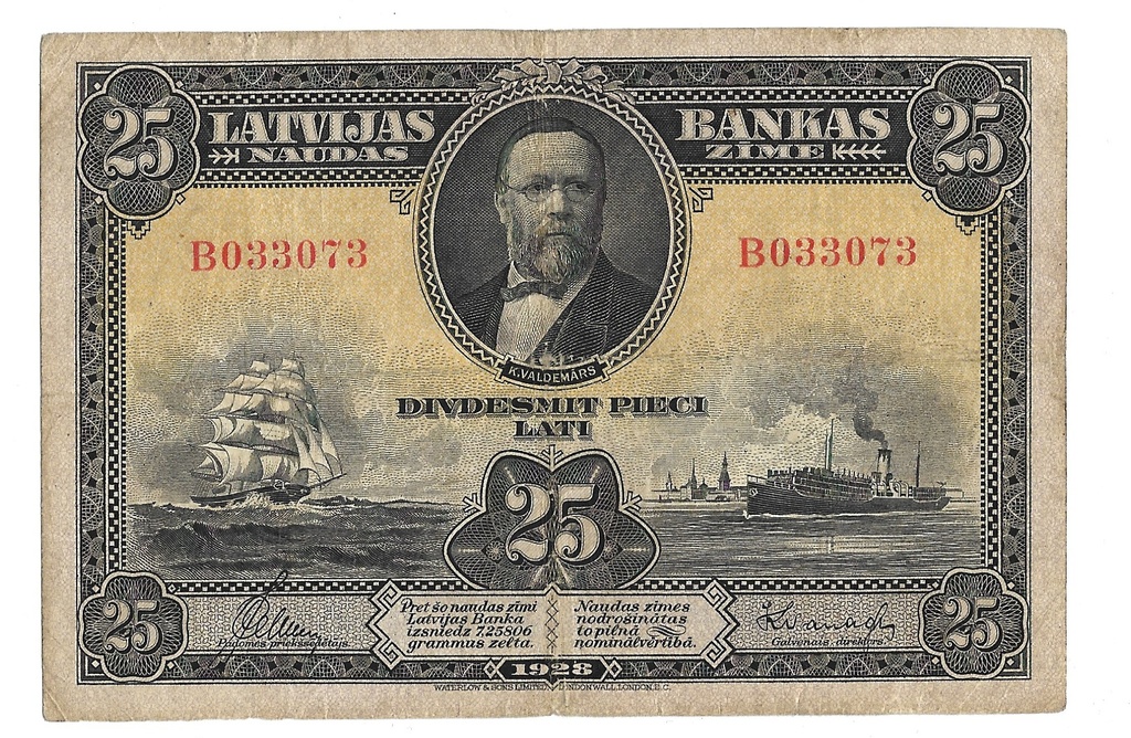 25 Lats banknote 1928