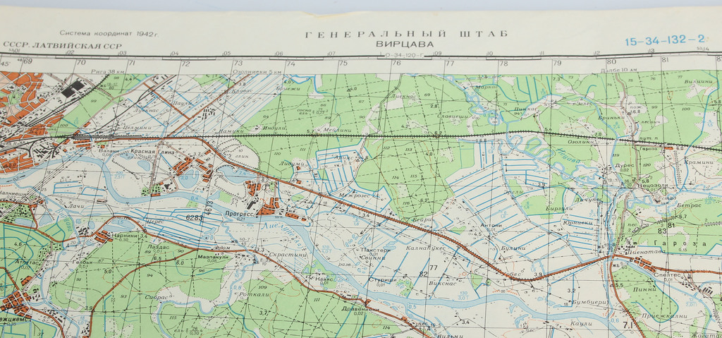Maps of the Baltic Headquarters General Staff - Kurzeme 50 pcs.