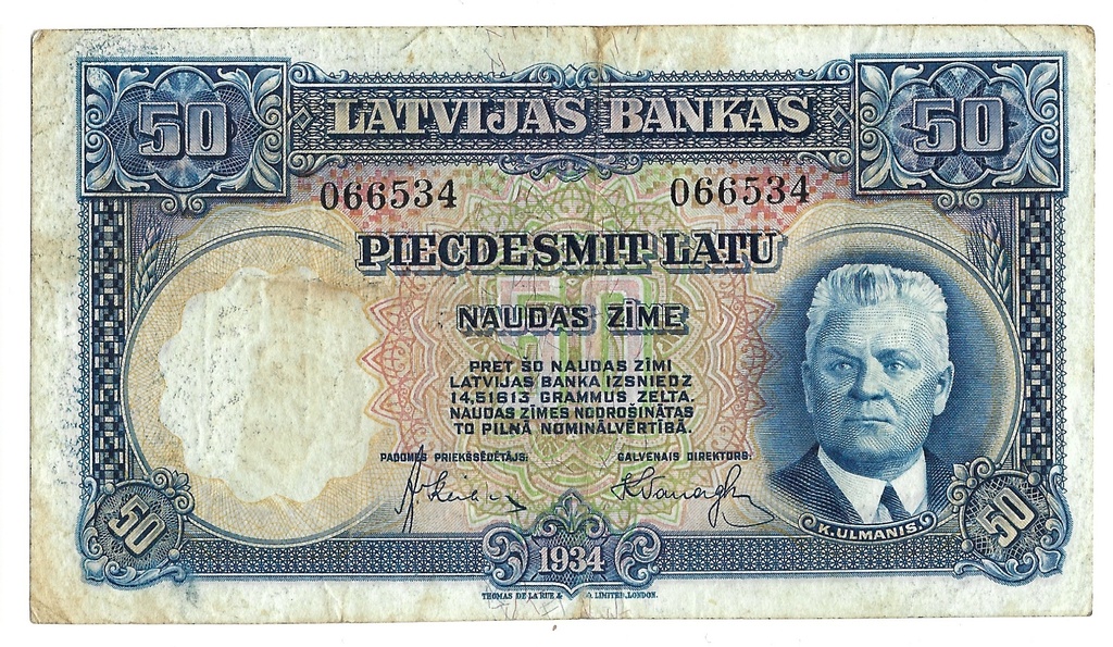 50 латов, 1934