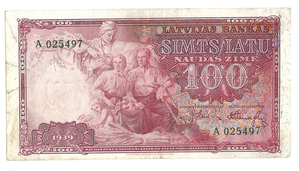 100 латов, 1939
