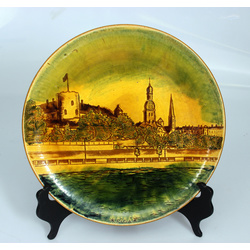Decorative ceramic plate Riga