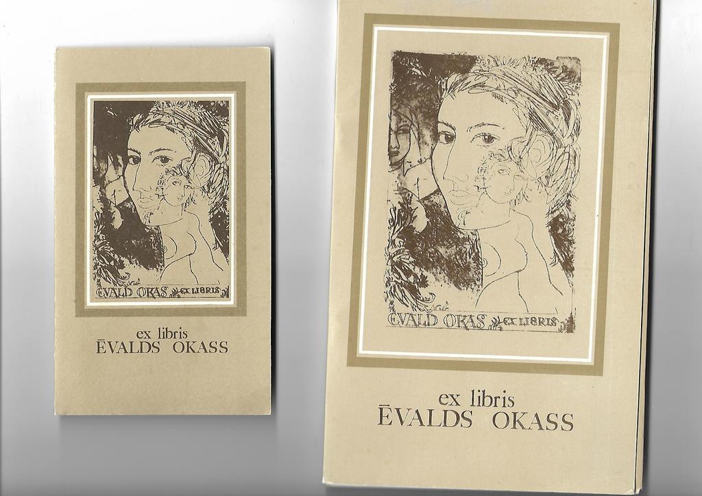 Ēvalda Okasa 5 ex-libris, reproduction album and 3 etchings