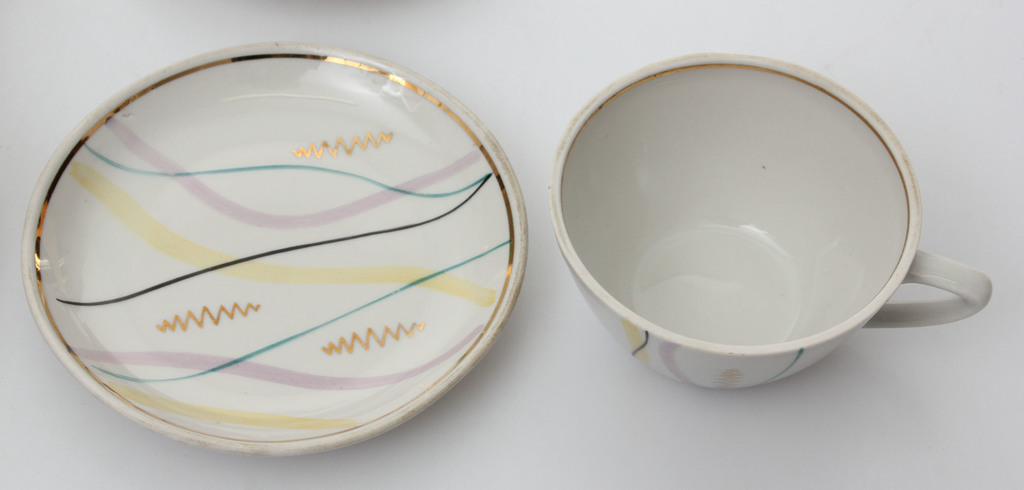 Porcelain cup with saucer 6+6 pcs
