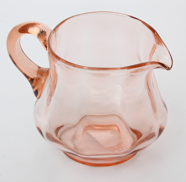 Colored glass pitcher