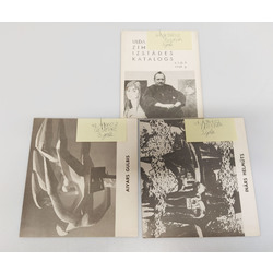 3 izstādes katalogi - Ulda Zemzara zīmējumu izstādes katalogs, Inārs Helmūts, Aivars Gulbis