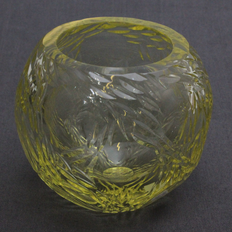 Vase made from yellow glass