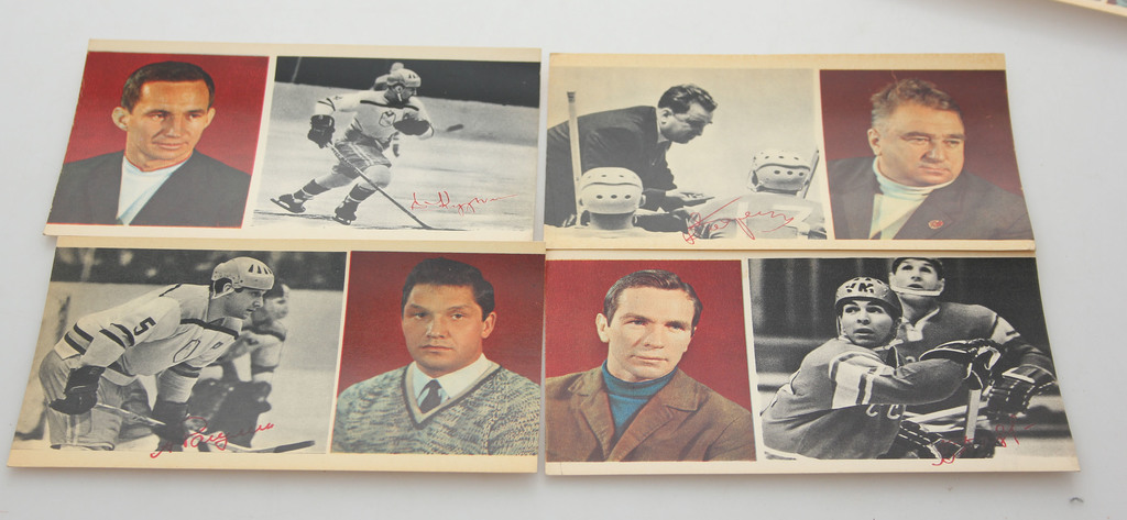 21 postcards with the 1970 USSR hockey team