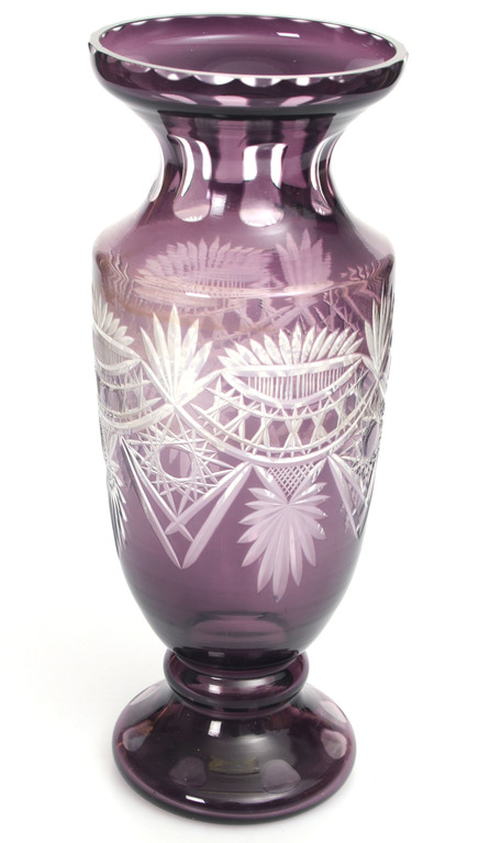 Vase from colored glass