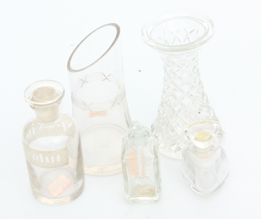 Set of various glass products (5 pcs.)