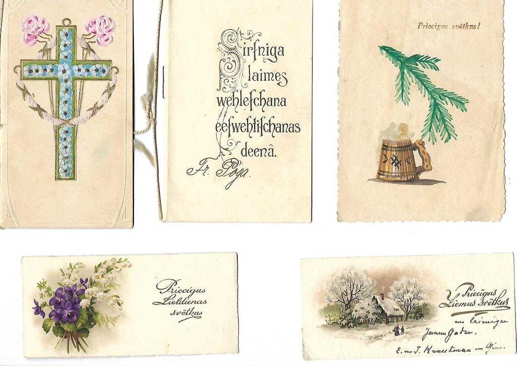 Various postcards in Latvian, sent (10 pcs.)