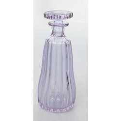 Colored glass  decanter (changes color when light changes)
