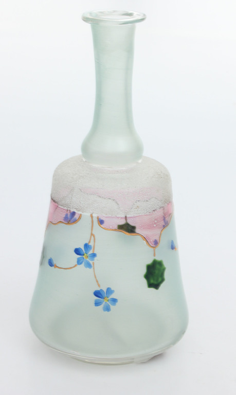 Painted glass decanter