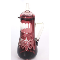 Colored glass juice jug