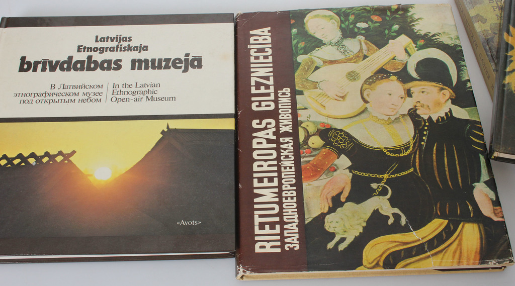 4 книги -Stāsti par krievu māksliniekiem, Latvijas etnogrāfiskajā brīvdabas muzejā, Rietumeiropas glezniecība, Kārlis Sūniņš