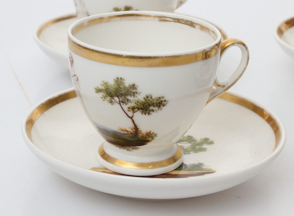 Porcelain set - 6 cups and 6 saucers