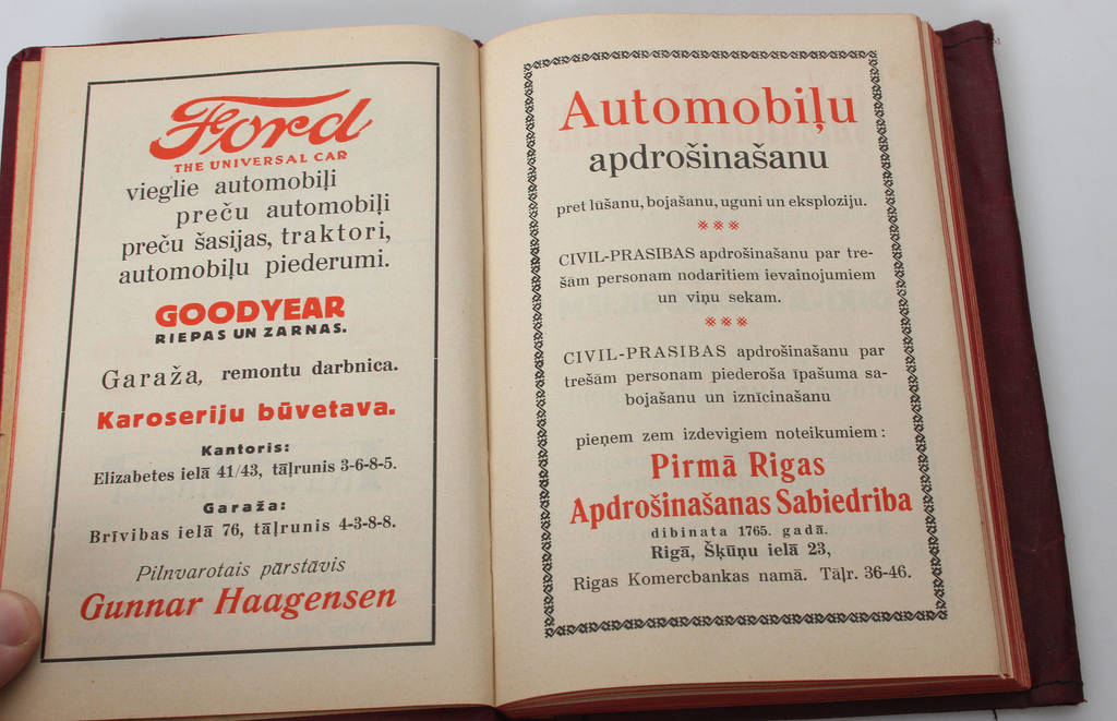 Auto-vadītāja gada grāmata 1926