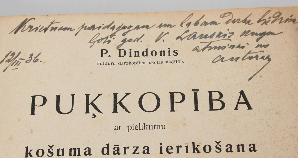 P.Dindonis, Floriculture with Aleksandas Apsītis cover