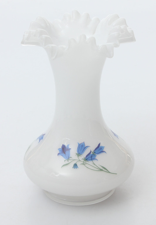 White glass vase 