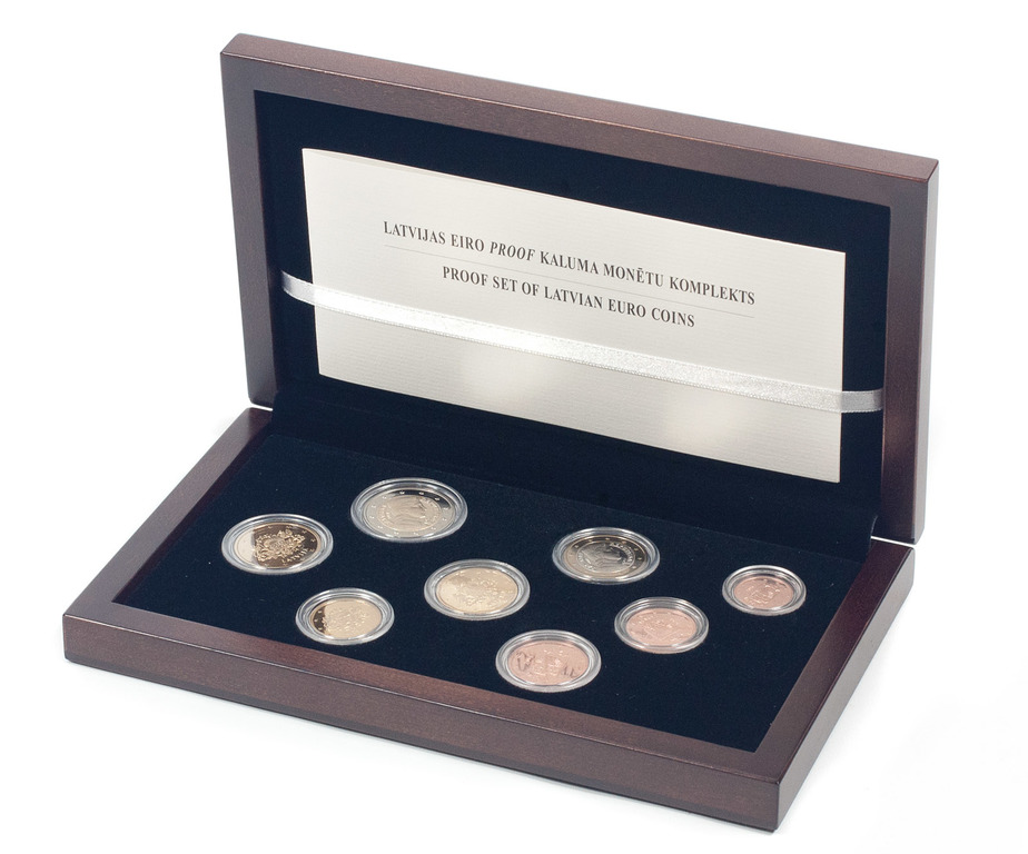 Latvian Euro forged coin set