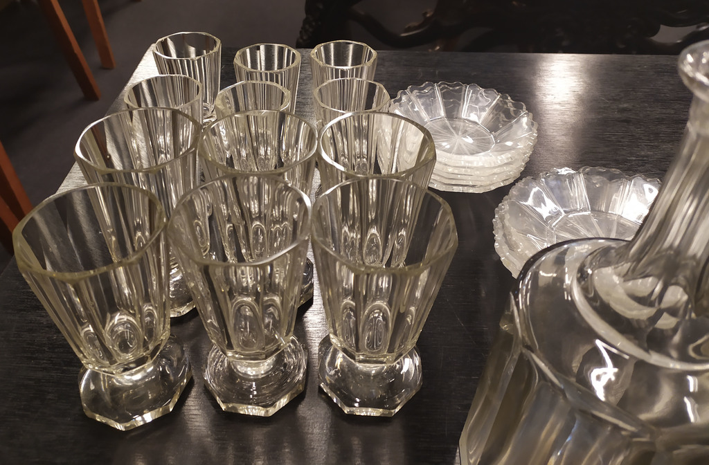 Set of different glassware 