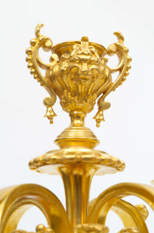 Zeltītas bronzas svečturi (2 gab.)