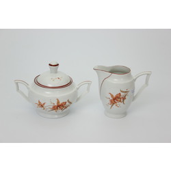  Porcelain set - sugar bowl, cream jug