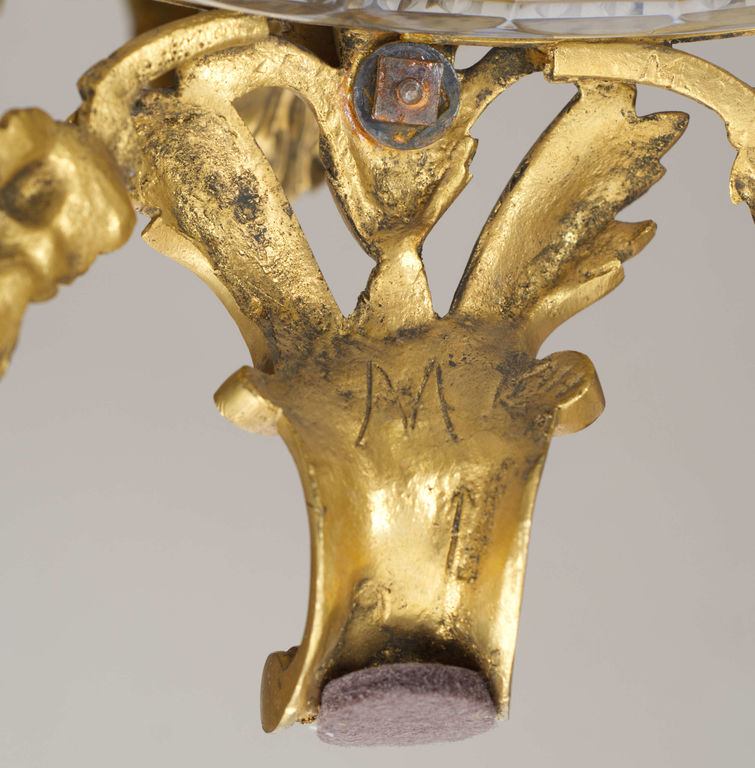 Хрустальная чаша с бронзовой отделкой ''Щит Давида (Magendavid)''