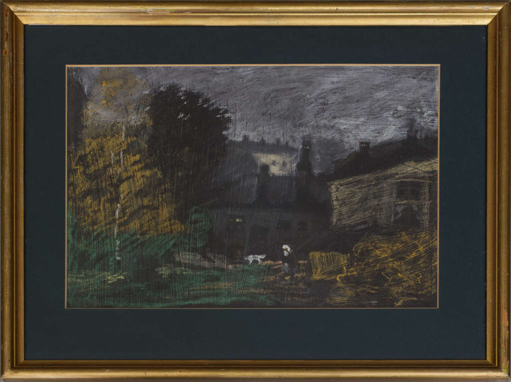 Landscape with a dog