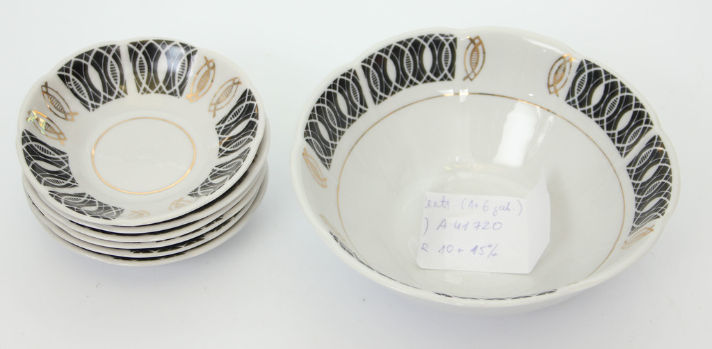 Набор сервировочной посуды из фарфора (1 + 6)