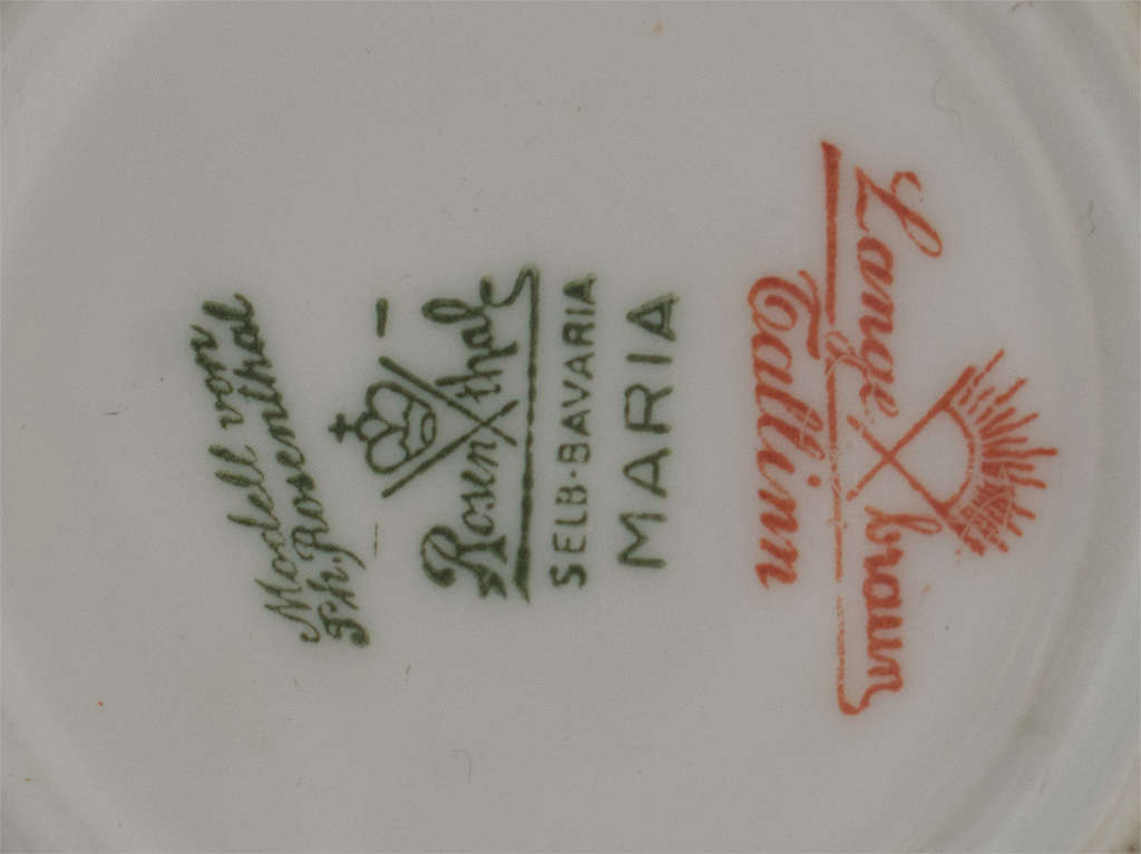 Porcelain espresso cups with saucers 2 pcs.