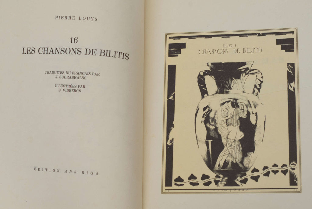 Grāmata ar Sigismunda Vidberga ilustrācijām “Les Chansons De bilitis”
