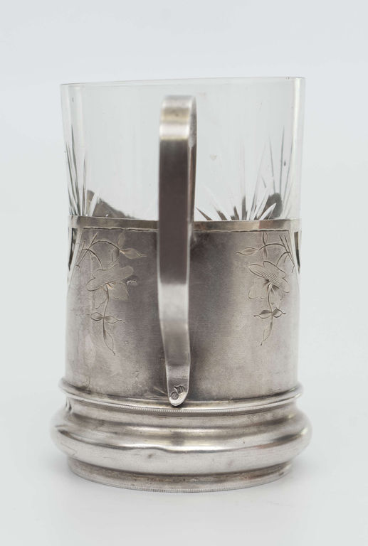 Art nouveau silver cup holder