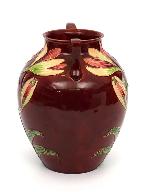 Art Nouveau majolica vase