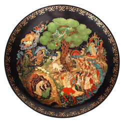 Decorative porcelain plate 'Lukomorje'