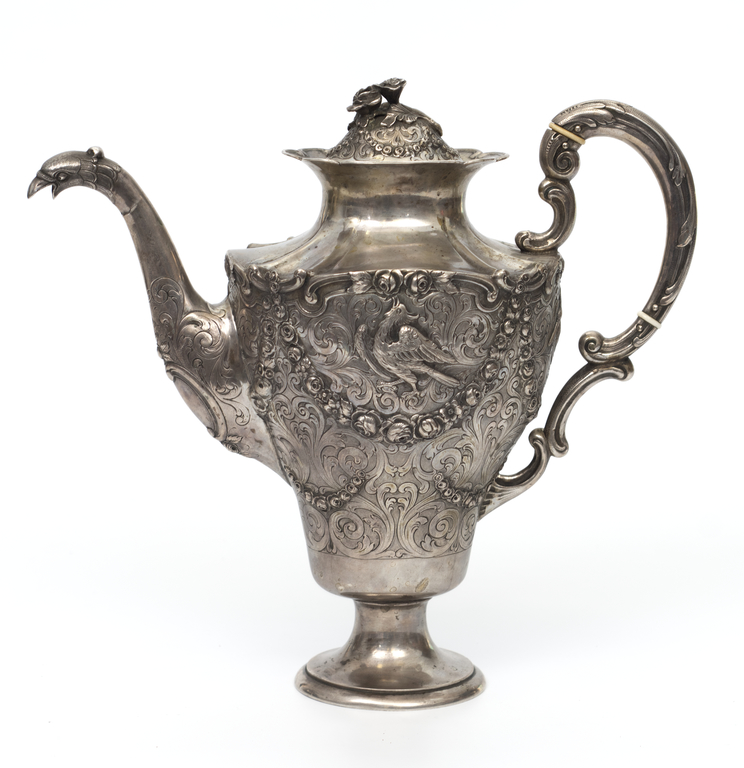 Baroque style silver jug