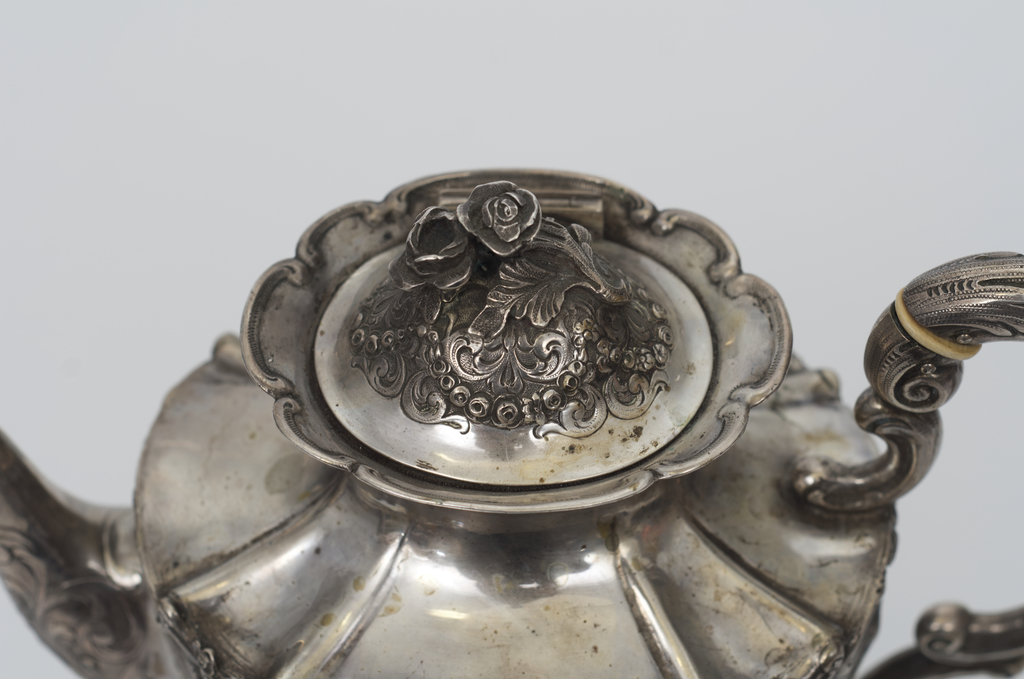 Baroque style silver jug
